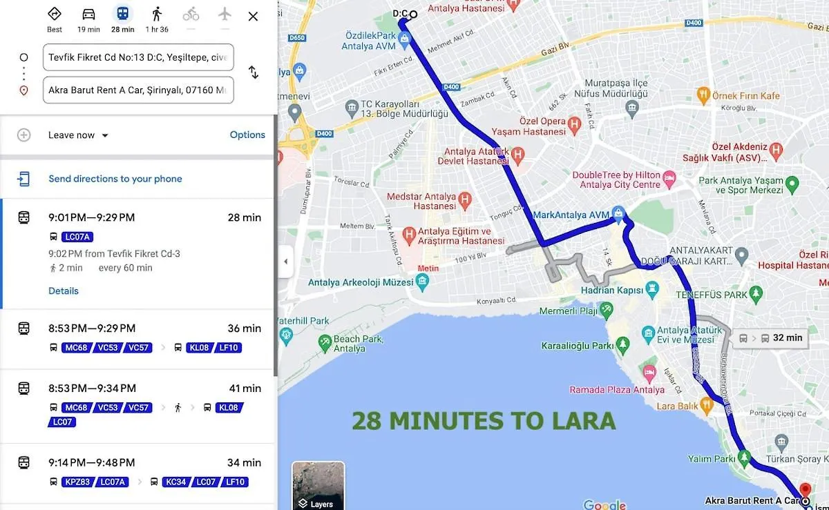안탈리아 Big Flat 20 Minutes To Oldtown 아파트 0*,