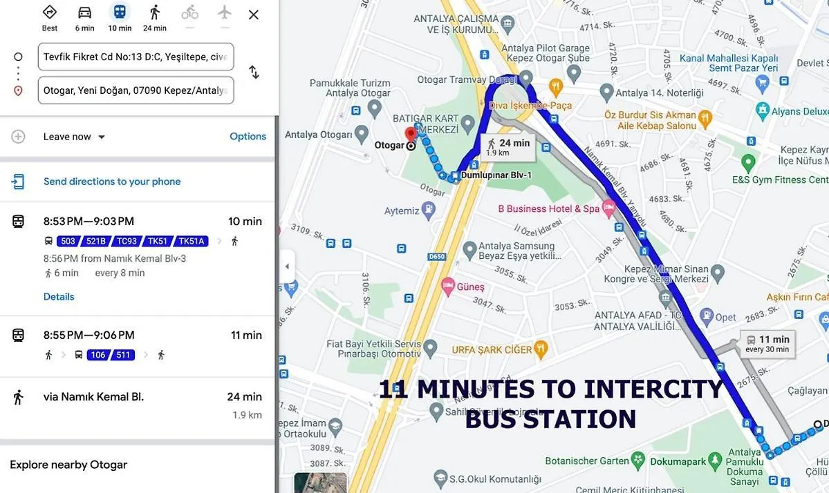 안탈리아 Big Flat 20 Minutes To Oldtown 아파트
